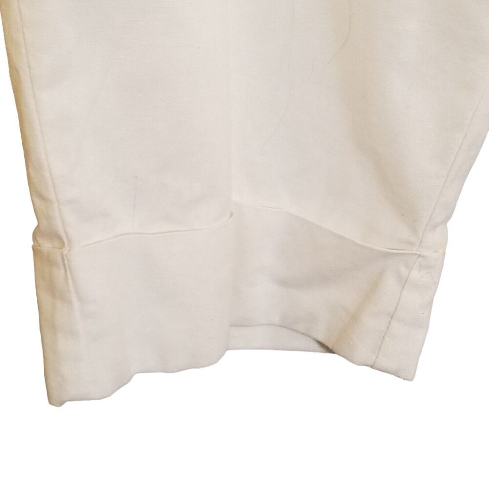 Cato Capri Pants Womens Plus 16W White Classic Linen Blend Cuffed - Picture 4 of 16